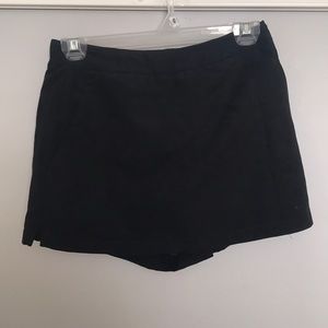Mini suede black skirt